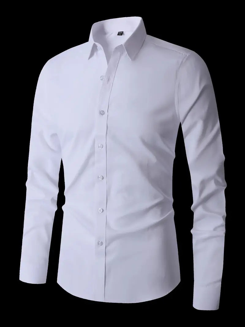 Doyle™ | Plain Monochrome Slim-Fit Shirt