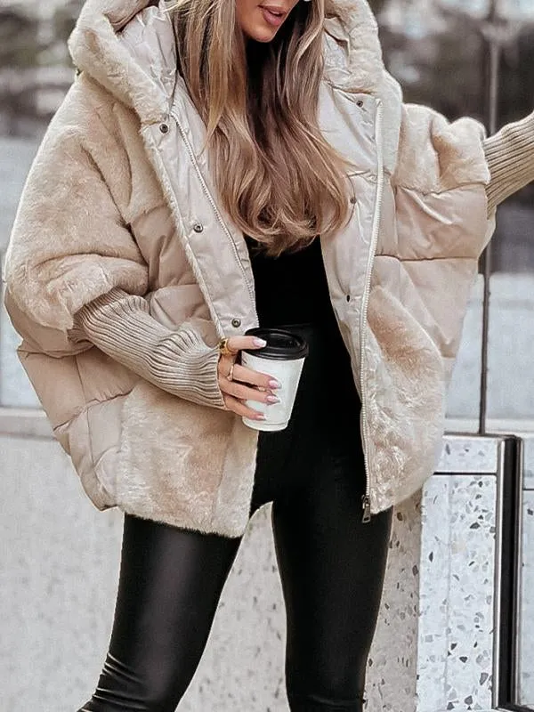 Samantha™ | Women's Multicolored Thermal Jacket with Hood for Winter