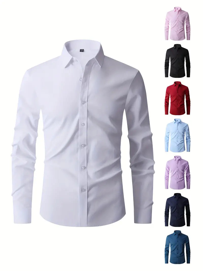 Doyle™ | Plain Monochrome Slim-Fit Shirt