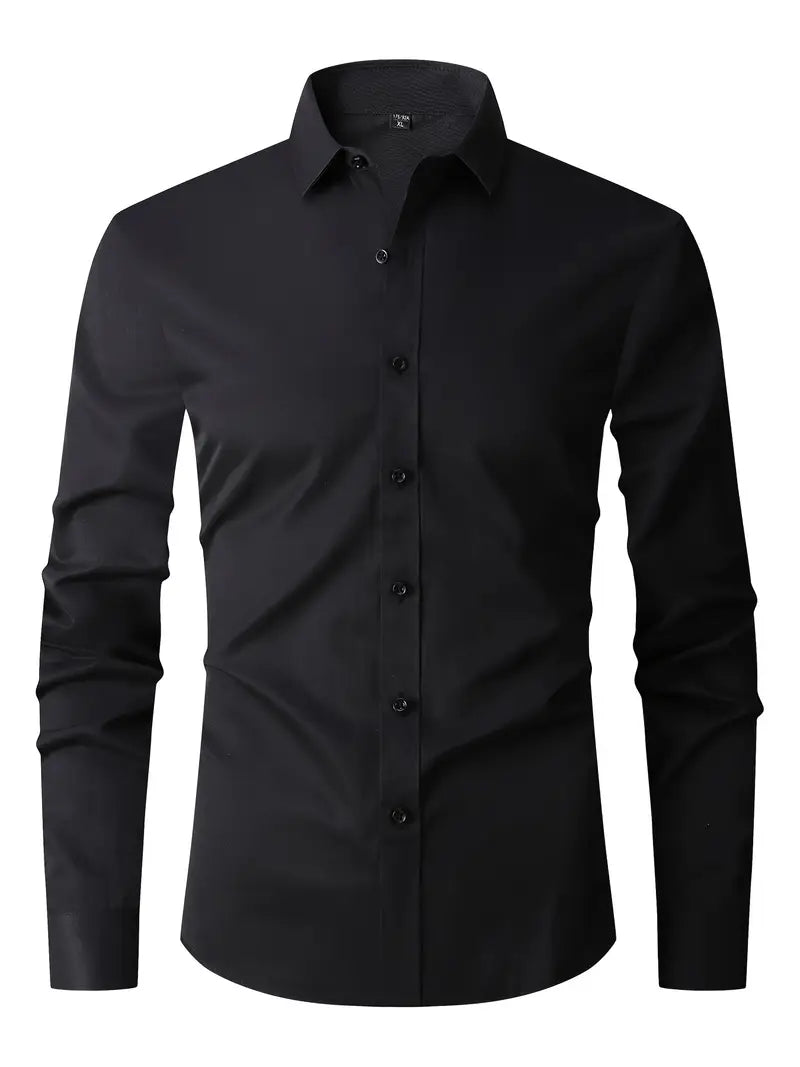 Doyle™ | Plain Monochrome Slim-Fit Shirt