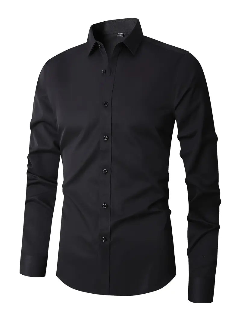 Doyle™ | Plain Monochrome Slim-Fit Shirt