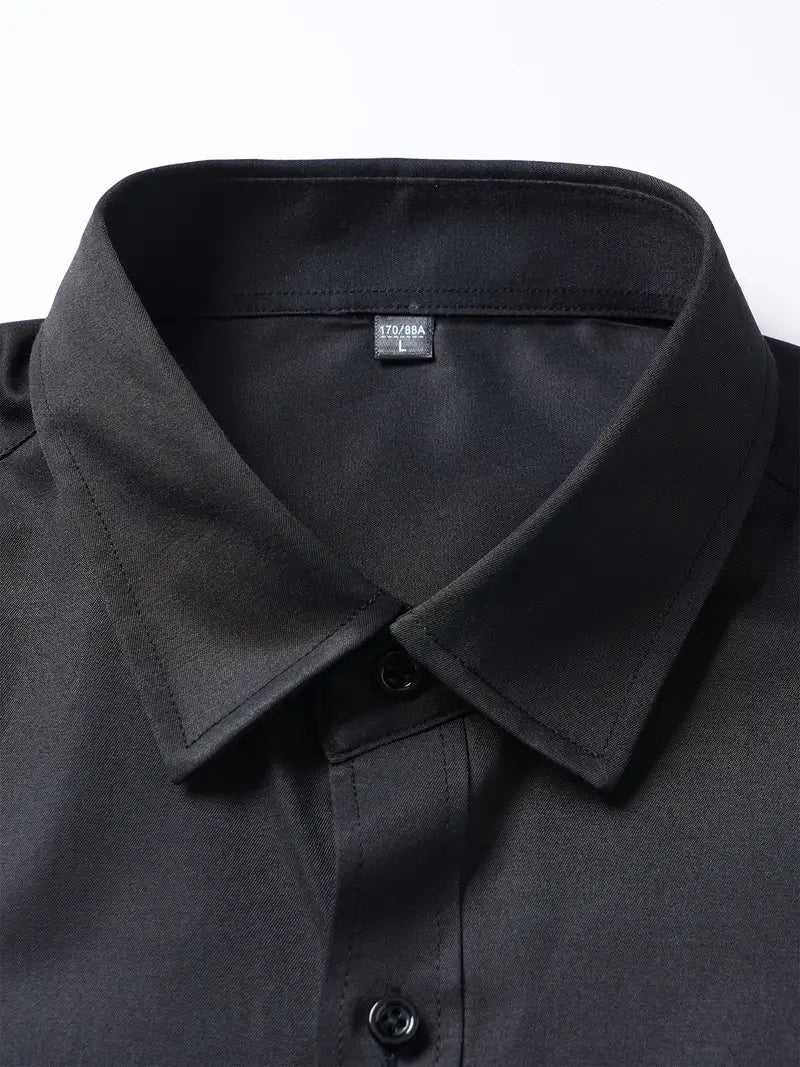 Doyle™ | Plain Monochrome Slim-Fit Shirt