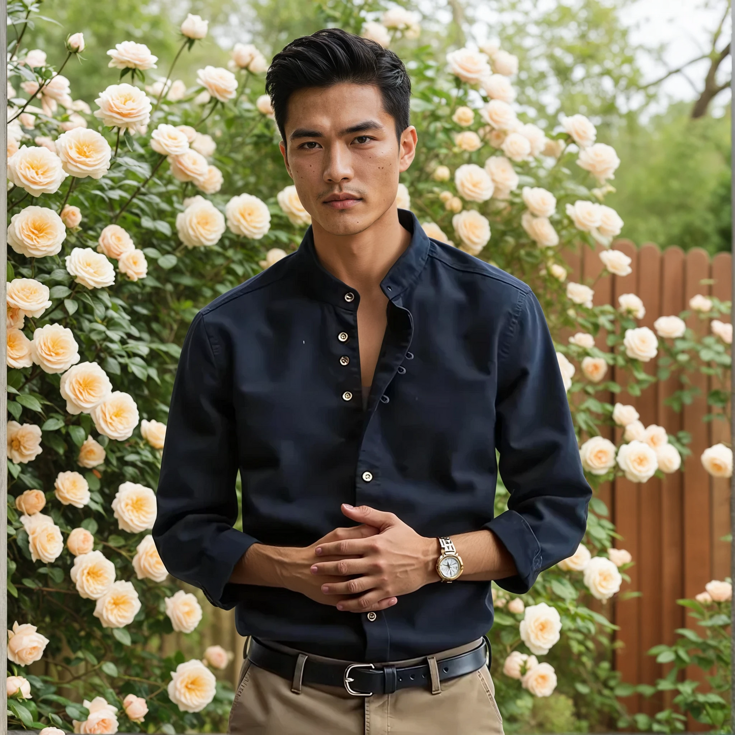 Fletcher™ | Japanese-Style Men's Shirt ‘Katana’