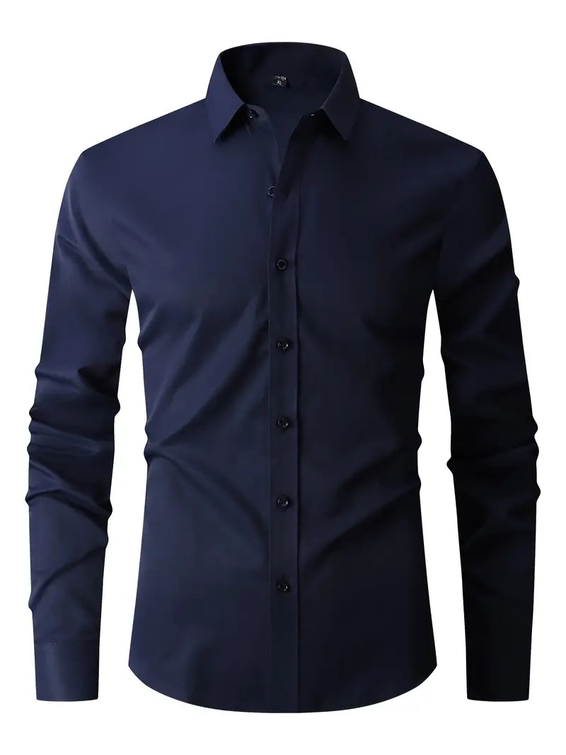Doyle™ | Plain Monochrome Slim-Fit Shirt