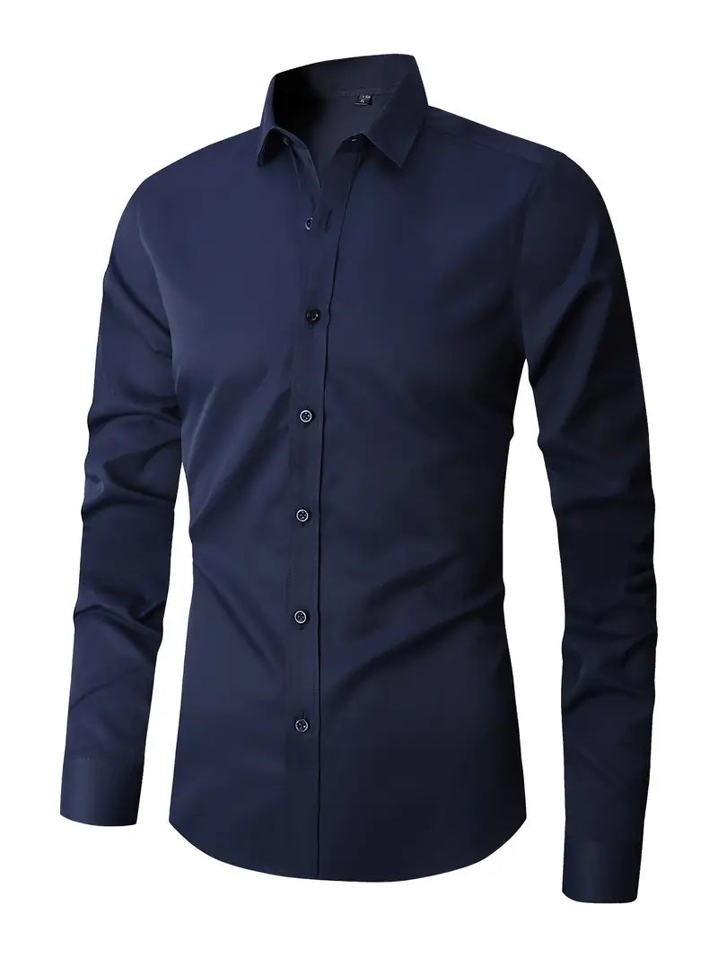 Doyle™ | Plain Monochrome Slim-Fit Shirt