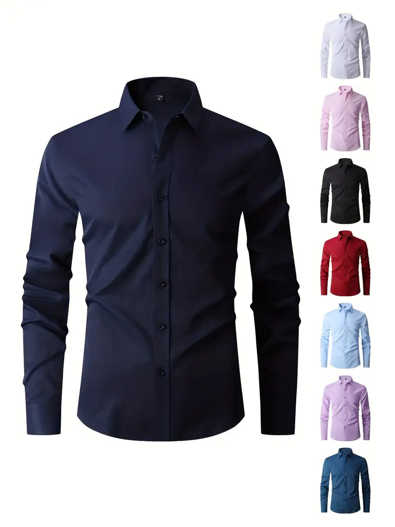 Doyle™ | Plain Monochrome Slim-Fit Shirt