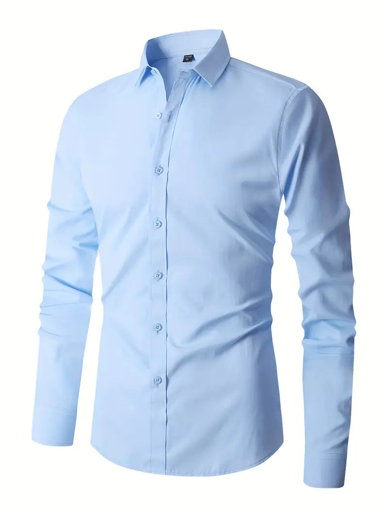 Doyle™ | Plain Monochrome Slim-Fit Shirt