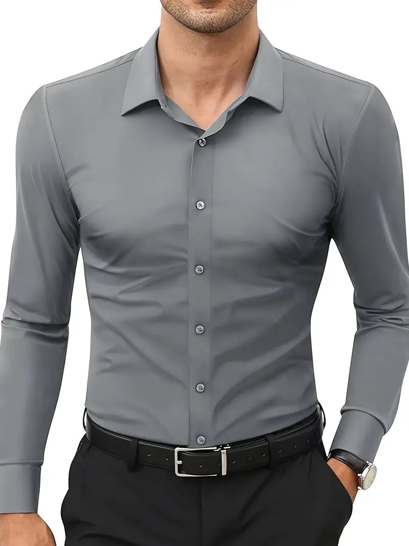 Frost™ | High-Quality Single-Colour Slim-Fit Shirt
