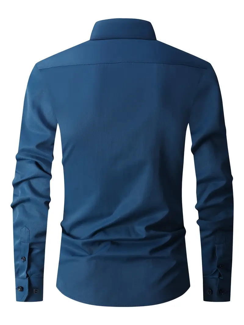 Doyle™ | Plain Monochrome Slim-Fit Shirt