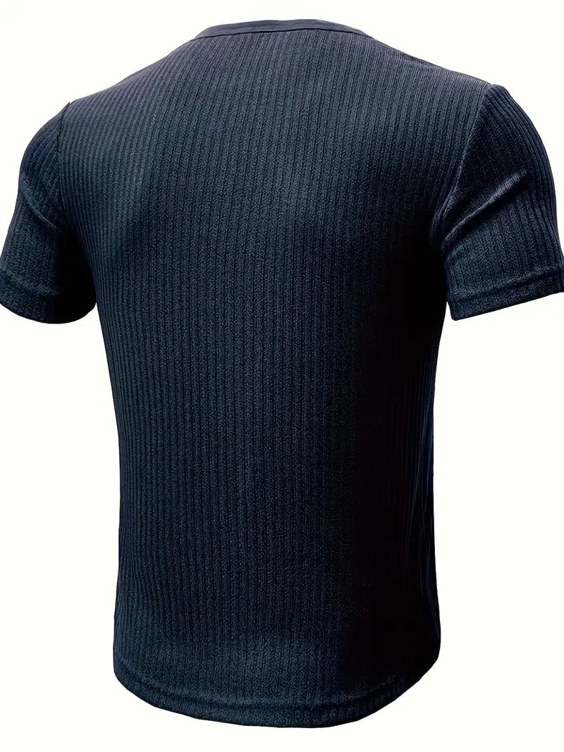 Saunders™ | Organic Cotton Short-Sleeved Henley Shirt