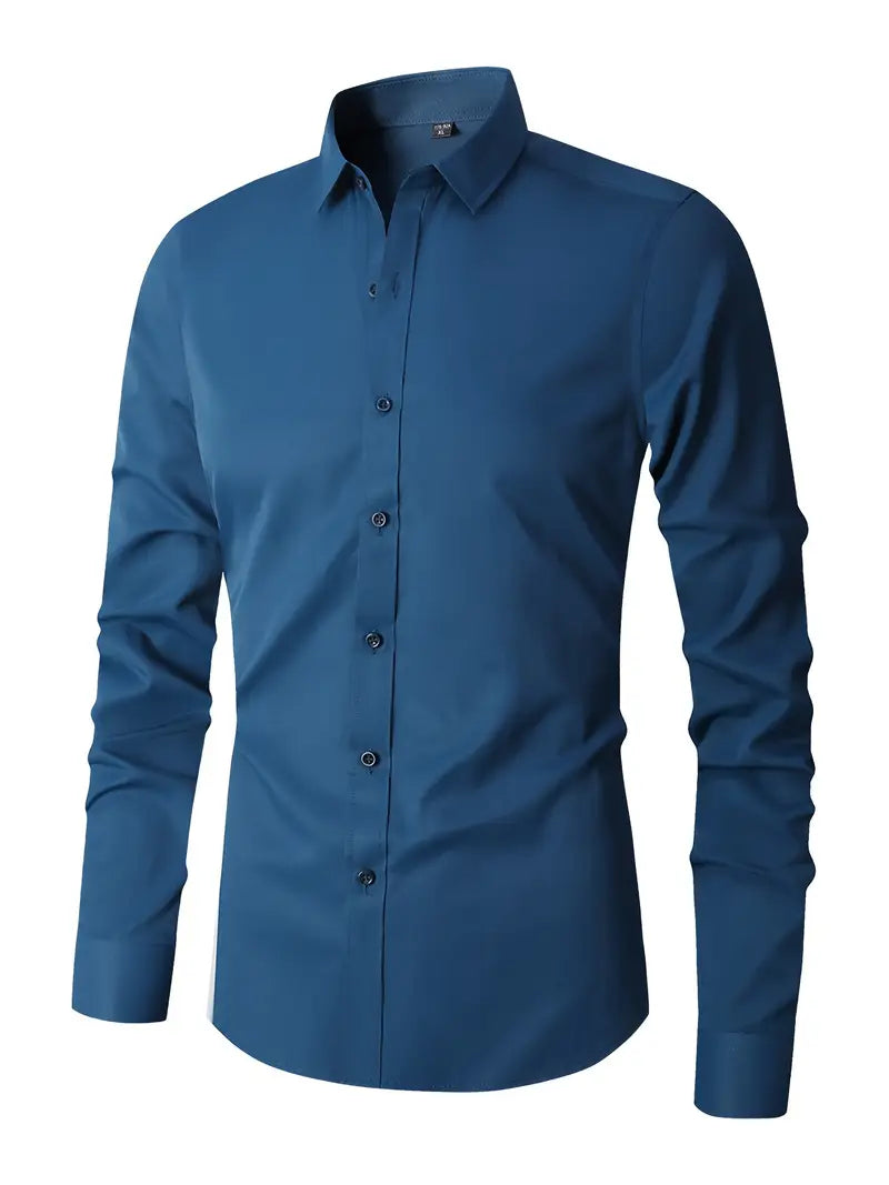 Doyle™ | Plain Monochrome Slim-Fit Shirt