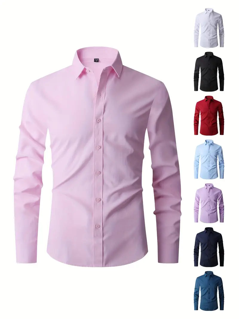Doyle™ | Plain Monochrome Slim-Fit Shirt