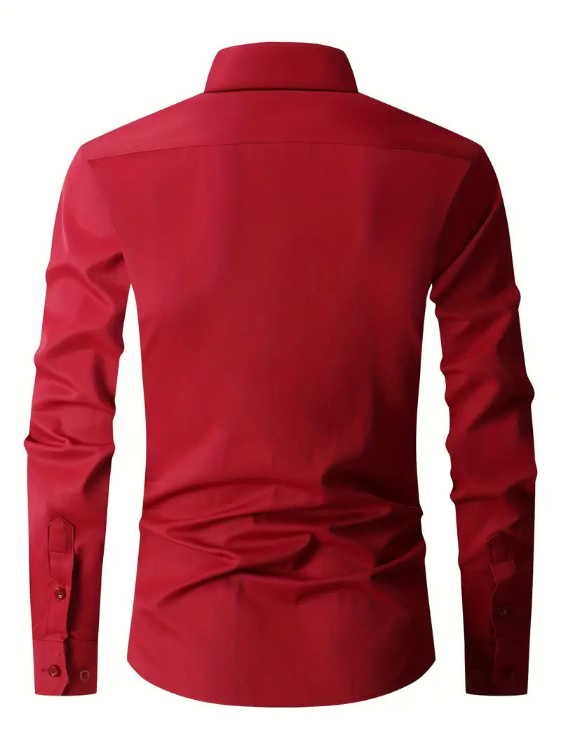 Doyle™ | Plain Monochrome Slim-Fit Shirt