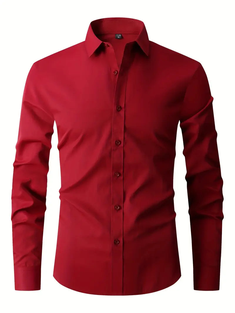Doyle™ | Plain Monochrome Slim-Fit Shirt