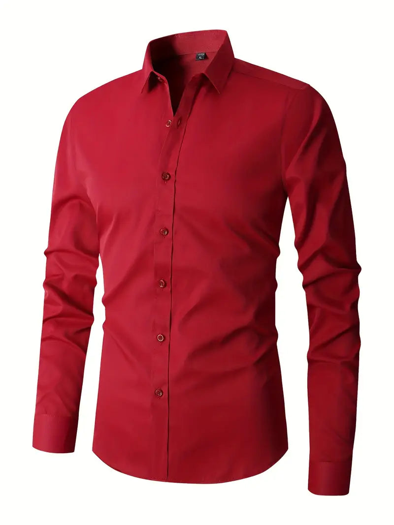 Doyle™ | Plain Monochrome Slim-Fit Shirt