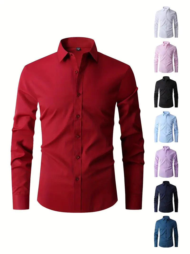 Doyle™ | Plain Monochrome Slim-Fit Shirt