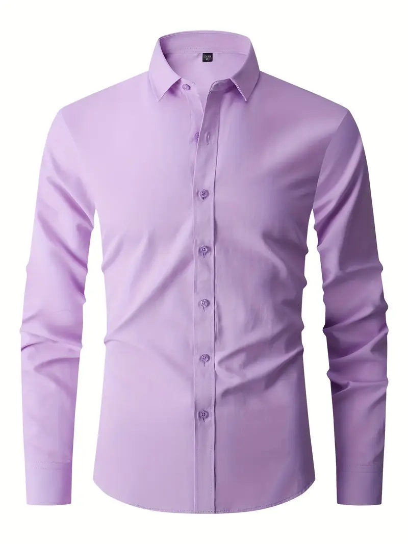 Doyle™ | Plain Monochrome Slim-Fit Shirt