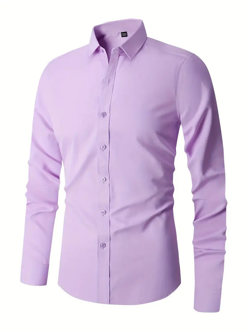 Doyle™ | Plain Monochrome Slim-Fit Shirt