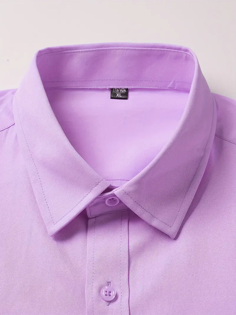 Doyle™ | Plain Monochrome Slim-Fit Shirt