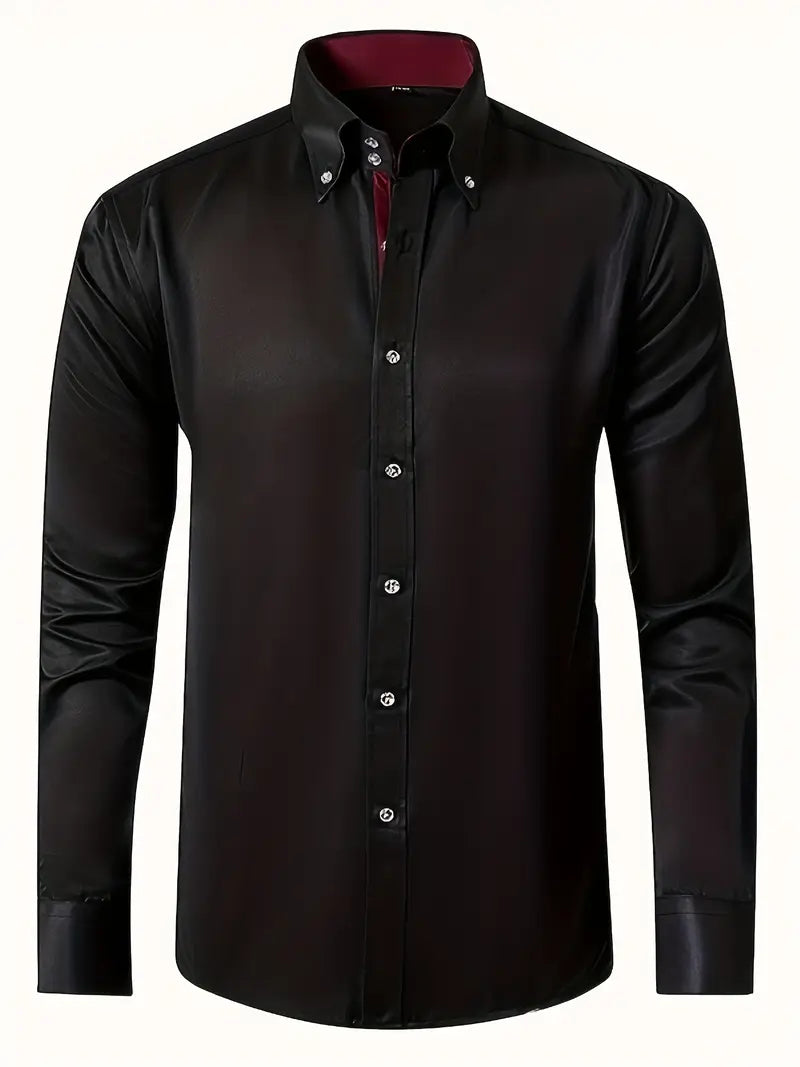 Elliott™ | Elegant Shirt with Double Collar Buttons