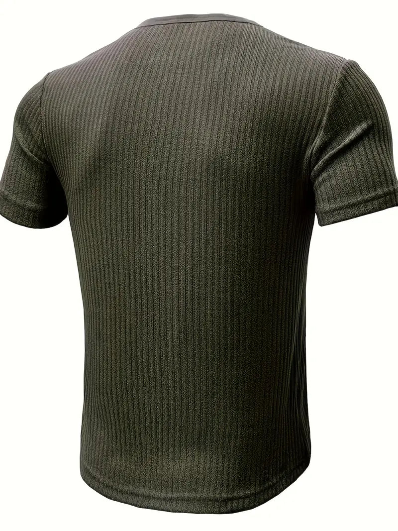 Saunders™ | Organic Cotton Short-Sleeved Henley Shirt
