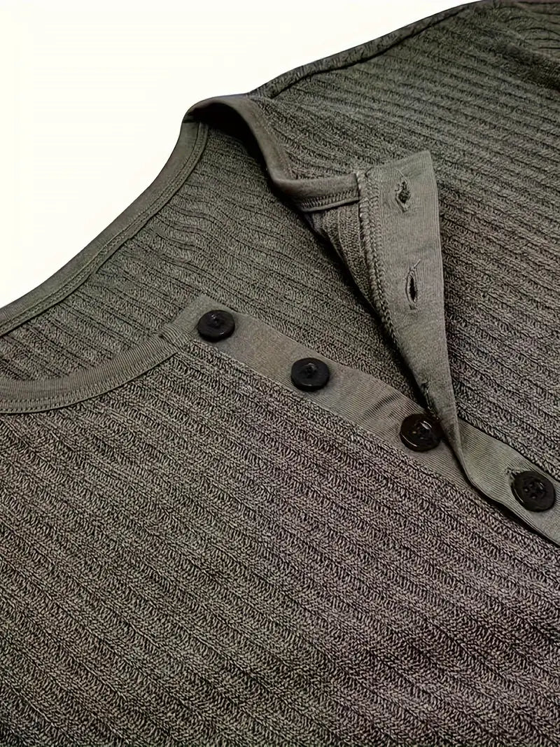 Saunders™ | Organic Cotton Short-Sleeved Henley Shirt