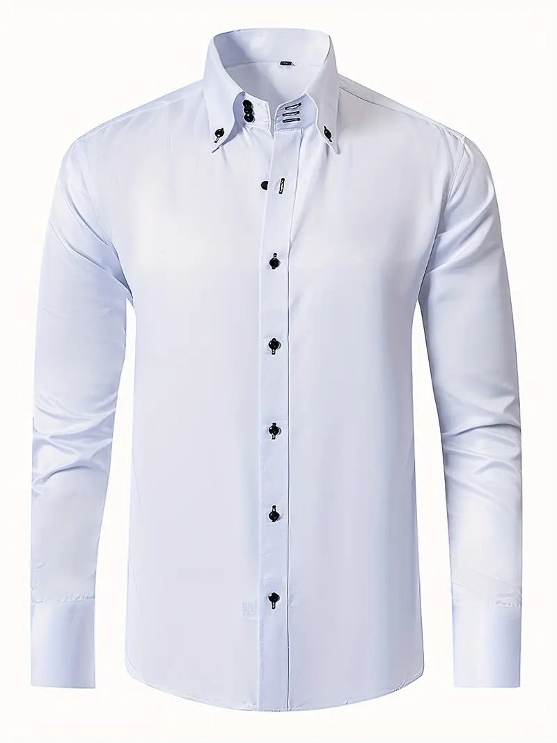Elliott™ | Elegant Shirt with Double Collar Buttons