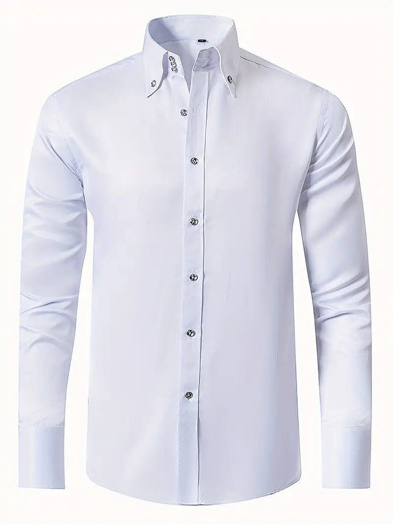 Elliott™ | Elegant Shirt with Double Collar Buttons