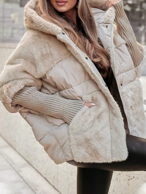 Samantha™ | Women's Multicolored Thermal Jacket with Hood for Winter