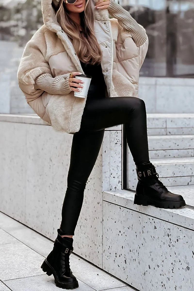 Samantha™ | Women's Multicolored Thermal Jacket with Hood for Winter