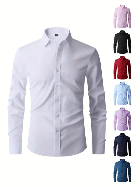 Doyle™ | Plain Monochrome Slim-Fit Shirt