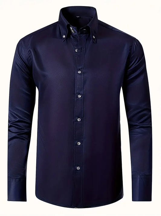 Elliott™ | Elegant Shirt with Double Collar Buttons