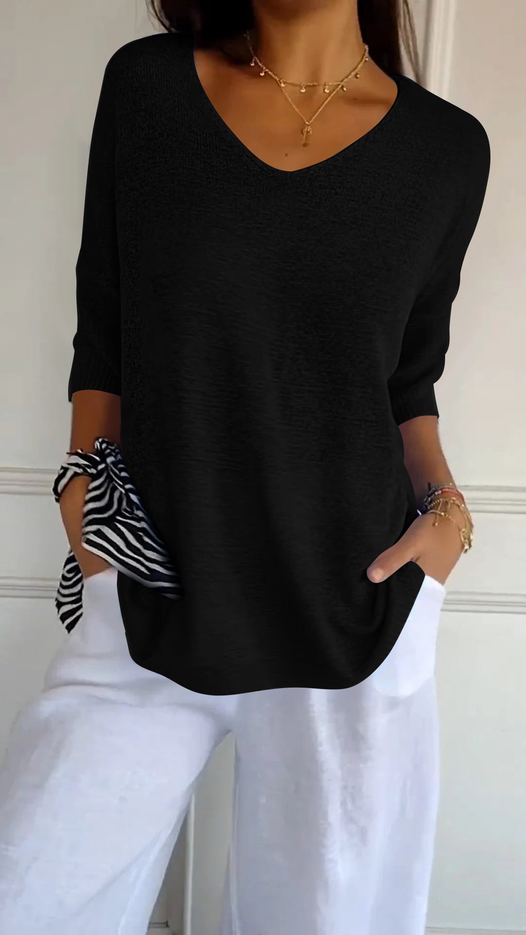 Abily™ | Lightweight Top with Elegant V-Neck