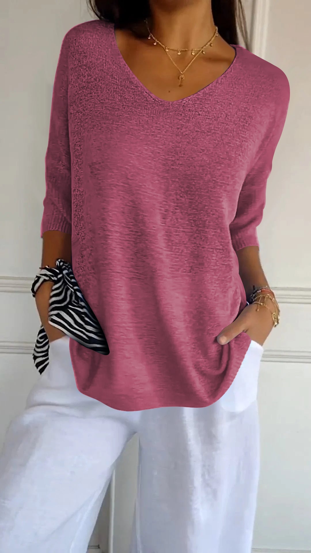 Abily™ | Lightweight Top with Elegant V-Neck