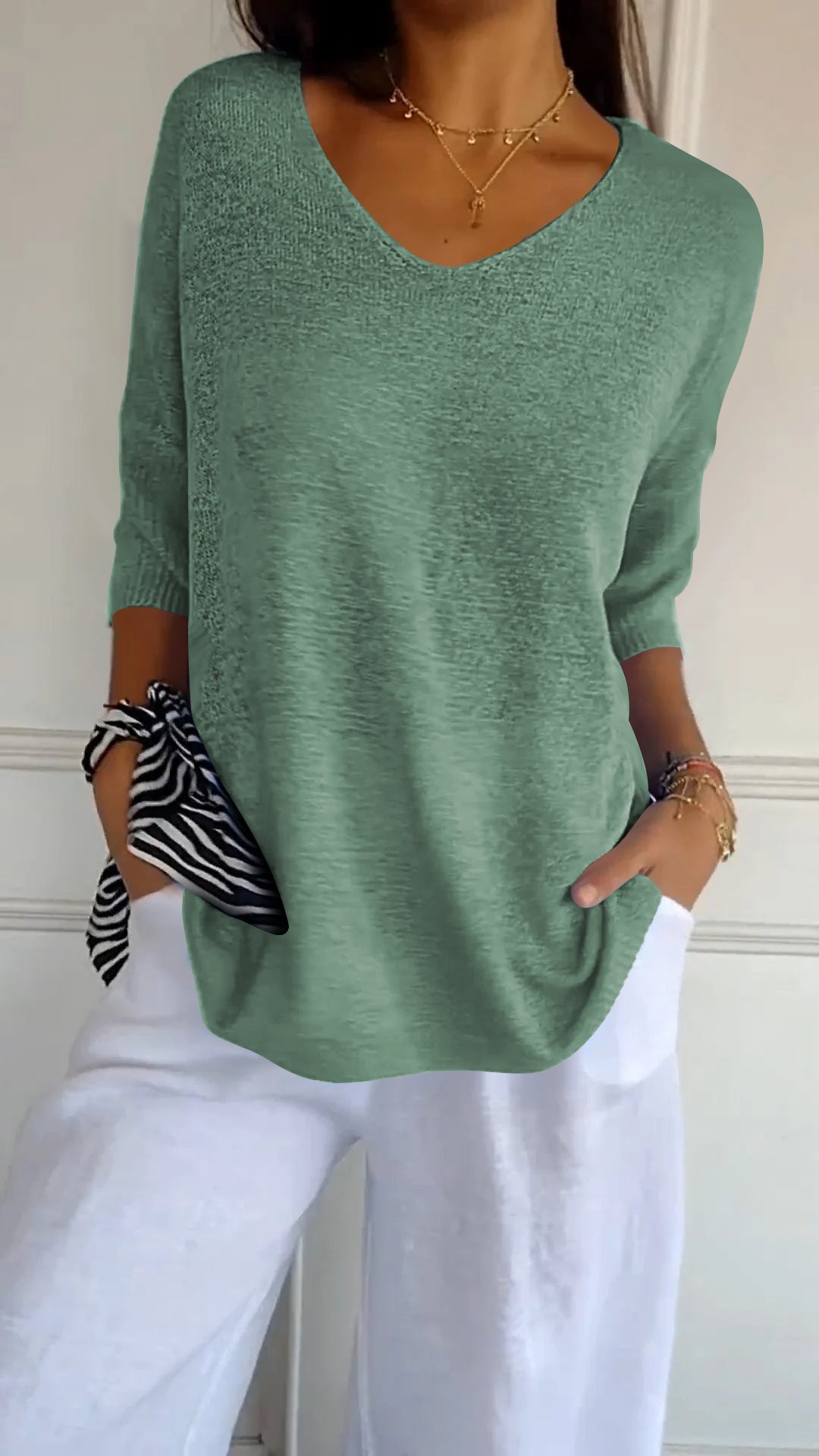 Abily™ | Lightweight Top with Elegant V-Neck