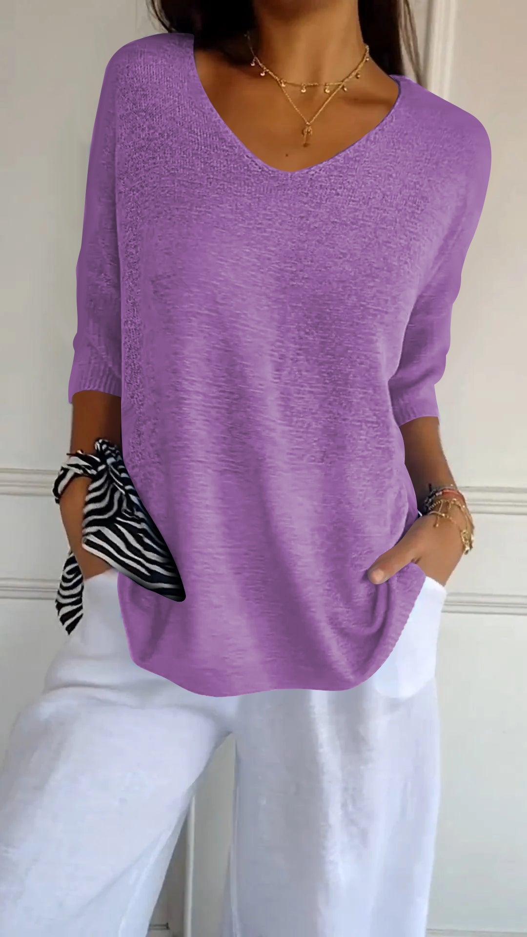 Abily™ | Lightweight Top with Elegant V-Neck
