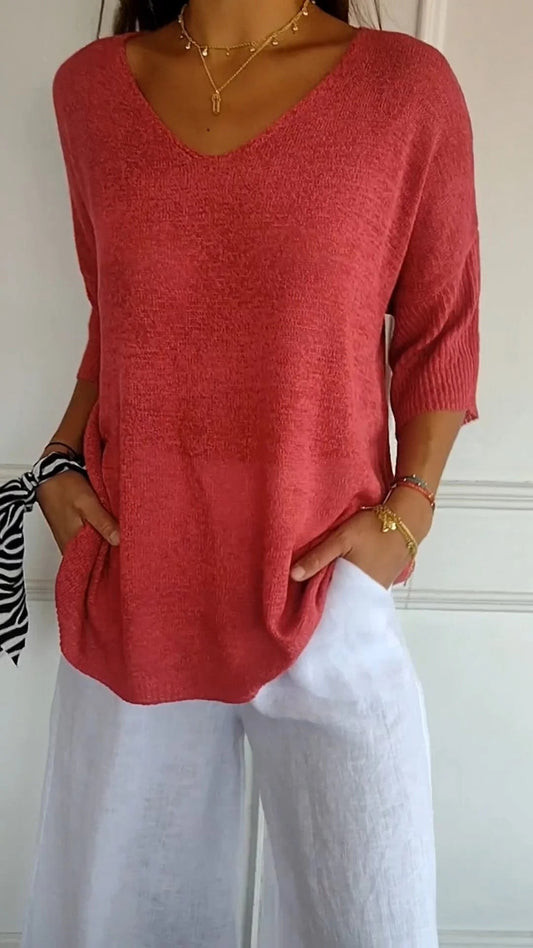 Abily™ | Lightweight Top with Elegant V-Neck