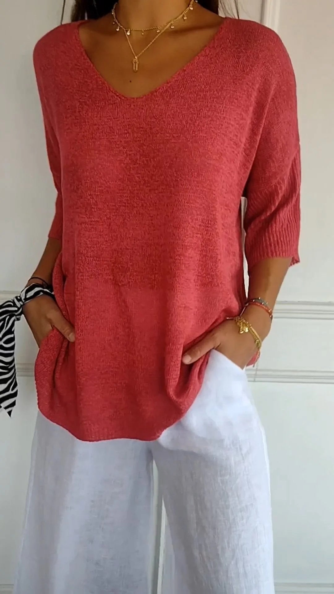 Abily™ | Lightweight Top with Elegant V-Neck