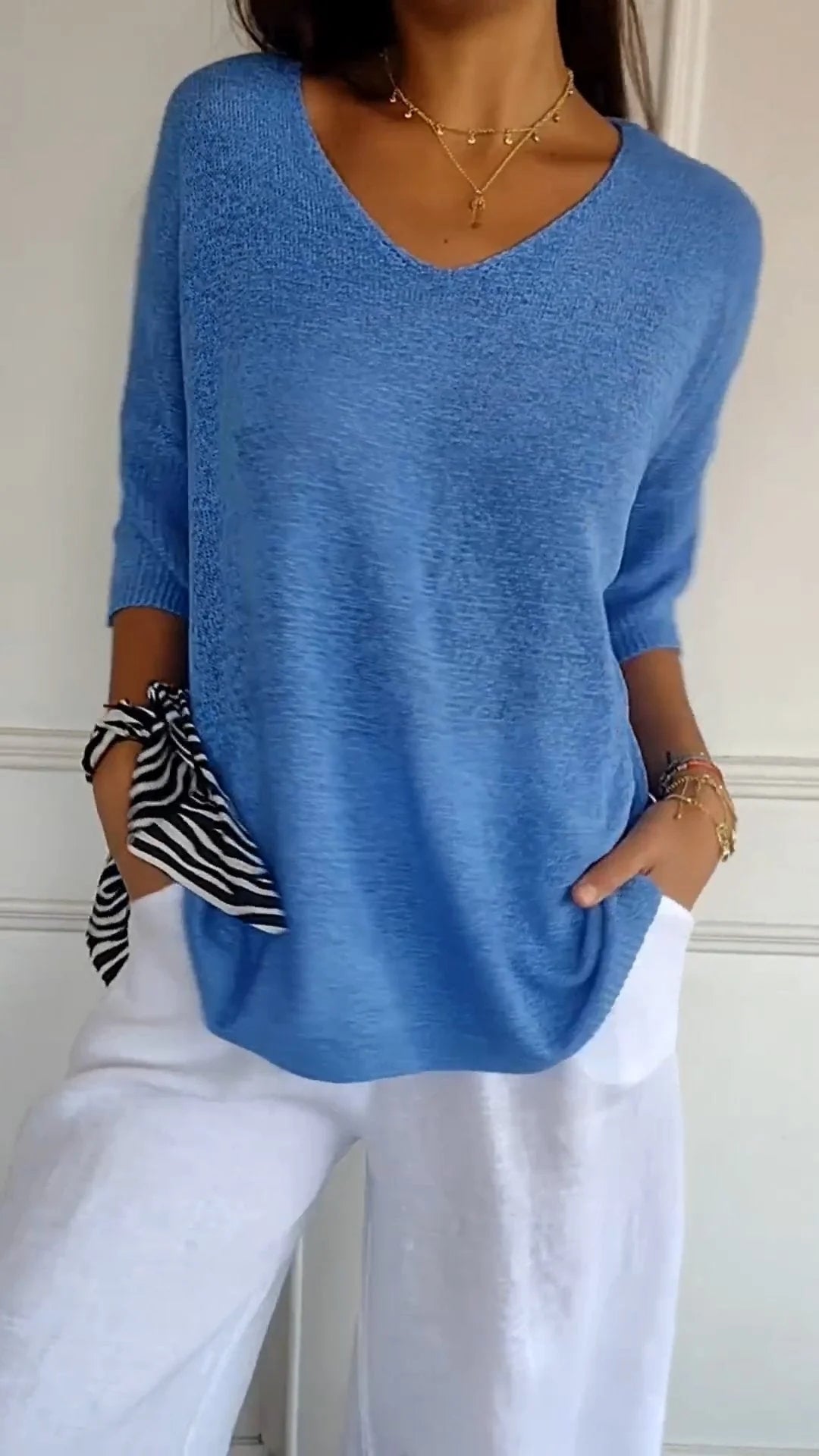 Abily™ | Lightweight Top with Elegant V-Neck