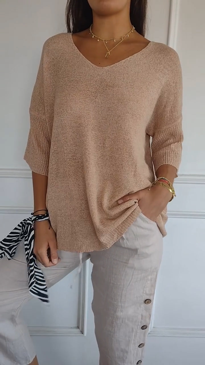 Abily™ | Lightweight Top with Elegant V-Neck