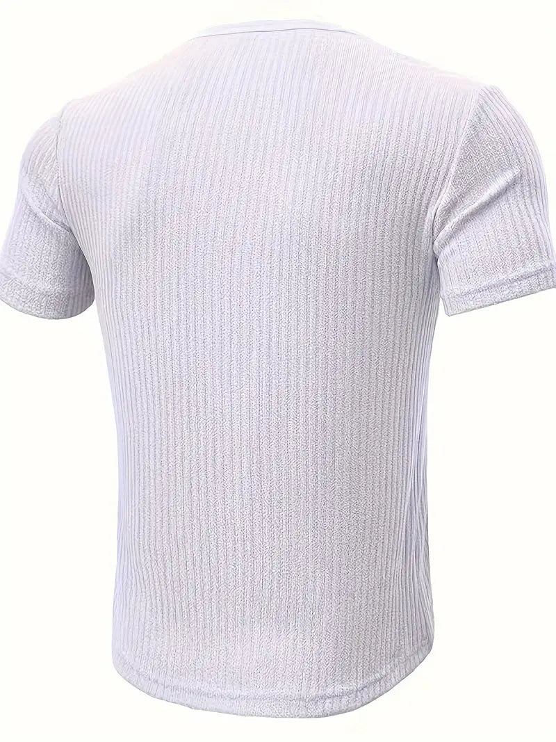 Saunders™ | Organic Cotton Short-Sleeved Henley Shirt