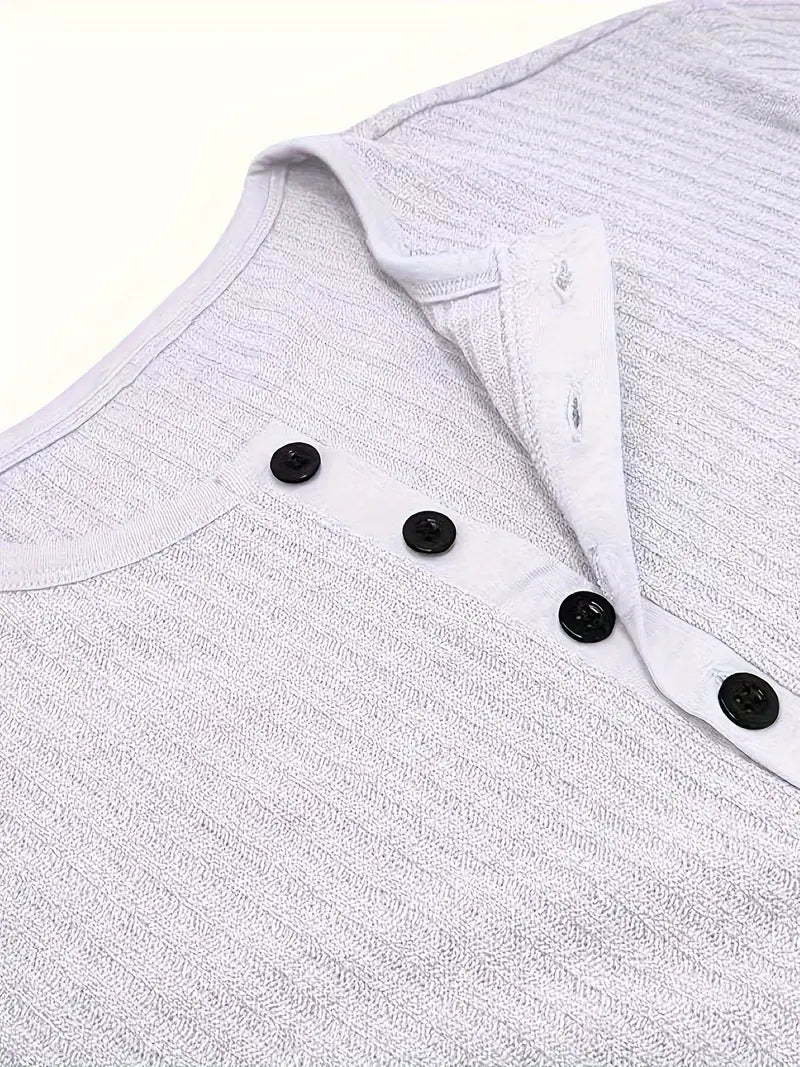 Saunders™ | Organic Cotton Short-Sleeved Henley Shirt