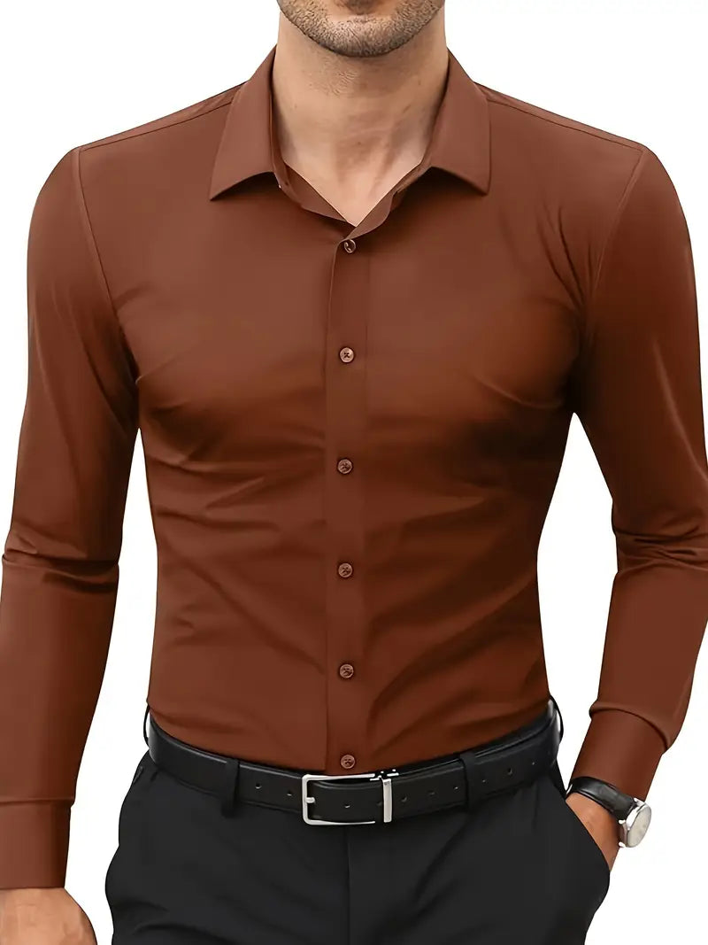 Frost™ | High-Quality Single-Colour Slim-Fit Shirt