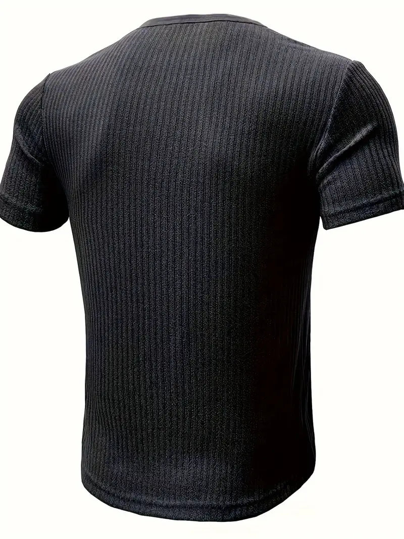 Saunders™ | Organic Cotton Short-Sleeved Henley Shirt