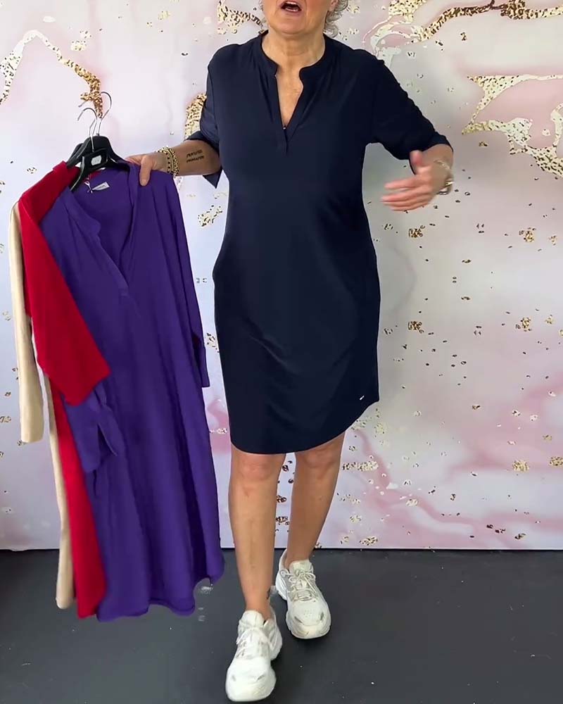 Hansley™ | Casual V-Neck Dress