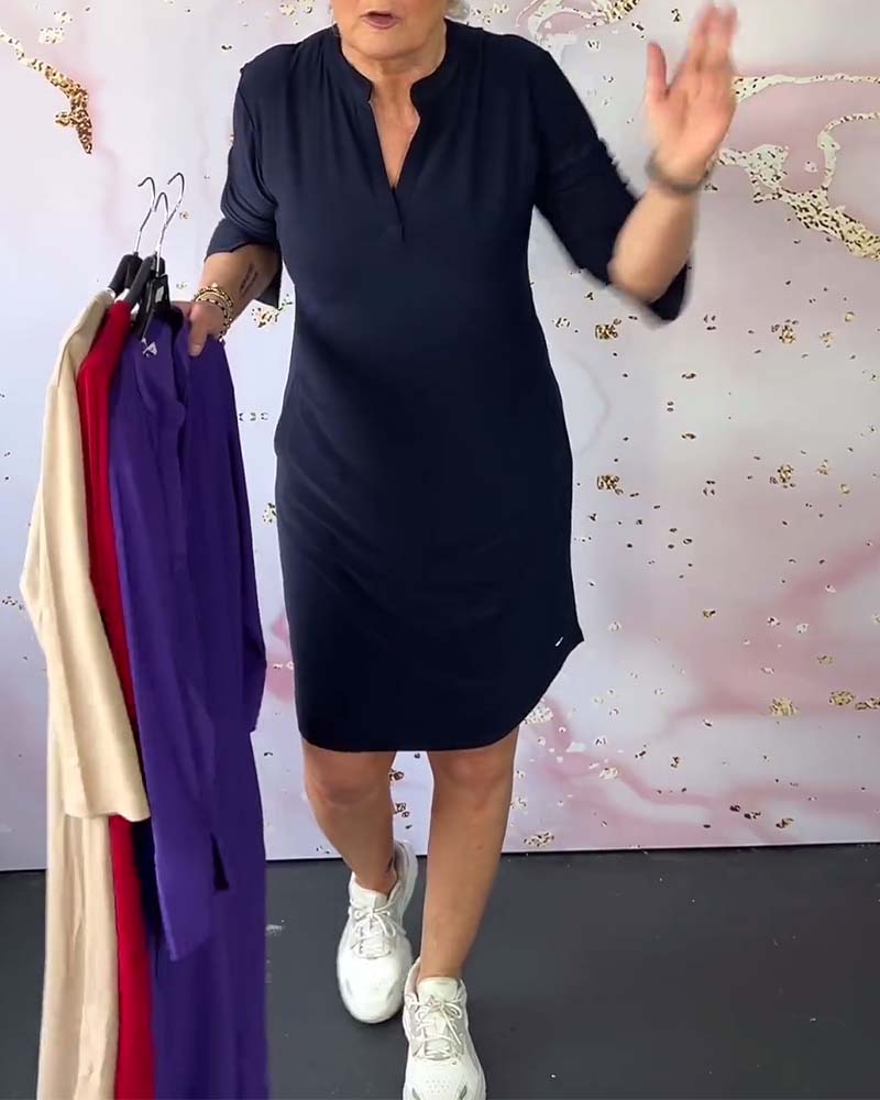 Hansley™ | Casual V-Neck Dress