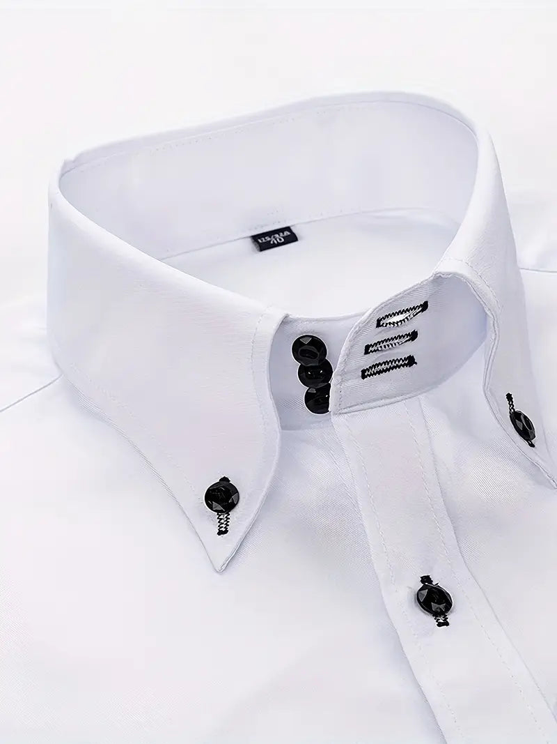 Elliott™ | Elegant Shirt with Double Collar Buttons