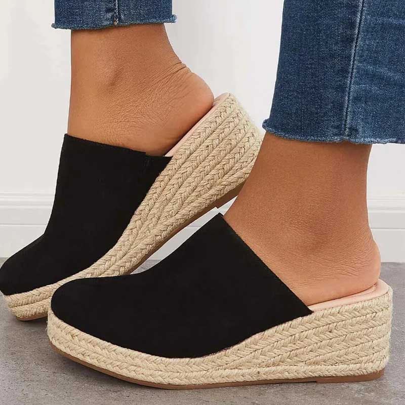 Moonko™ | Stylish Espadrille Slippers with Elegant Heels