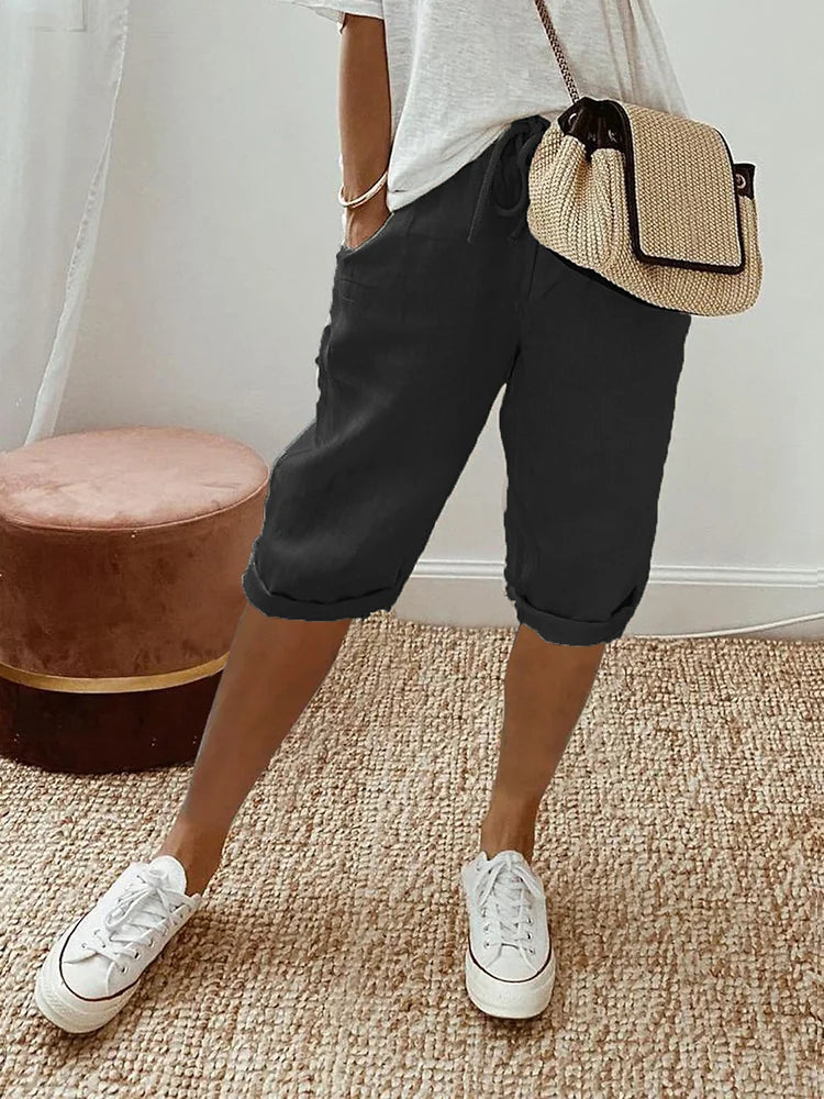 Kinter™ | Women's Cotton-Linen Shorts