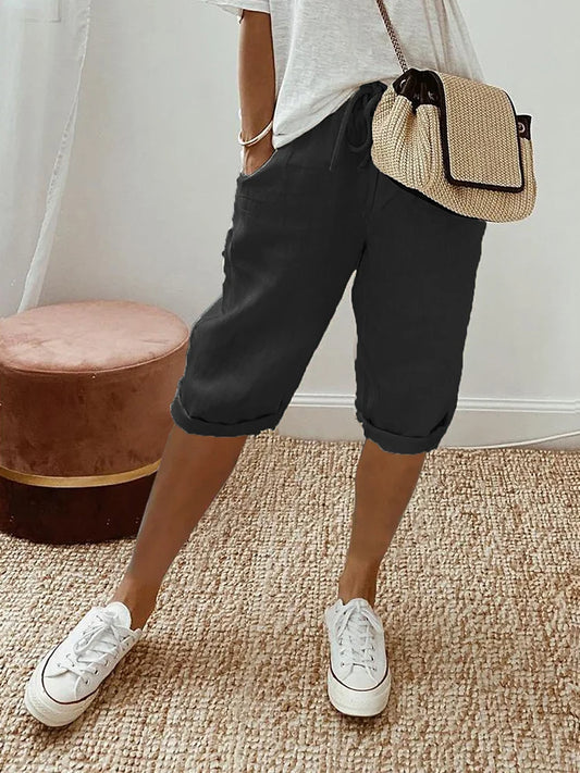 Kinter™ | Women's Cotton-Linen Shorts